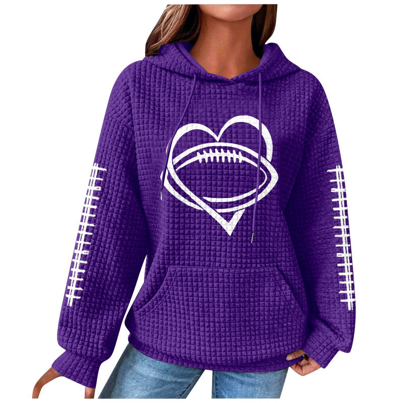 Women Comfortable Hoodie with Heart Design Mune Fashion