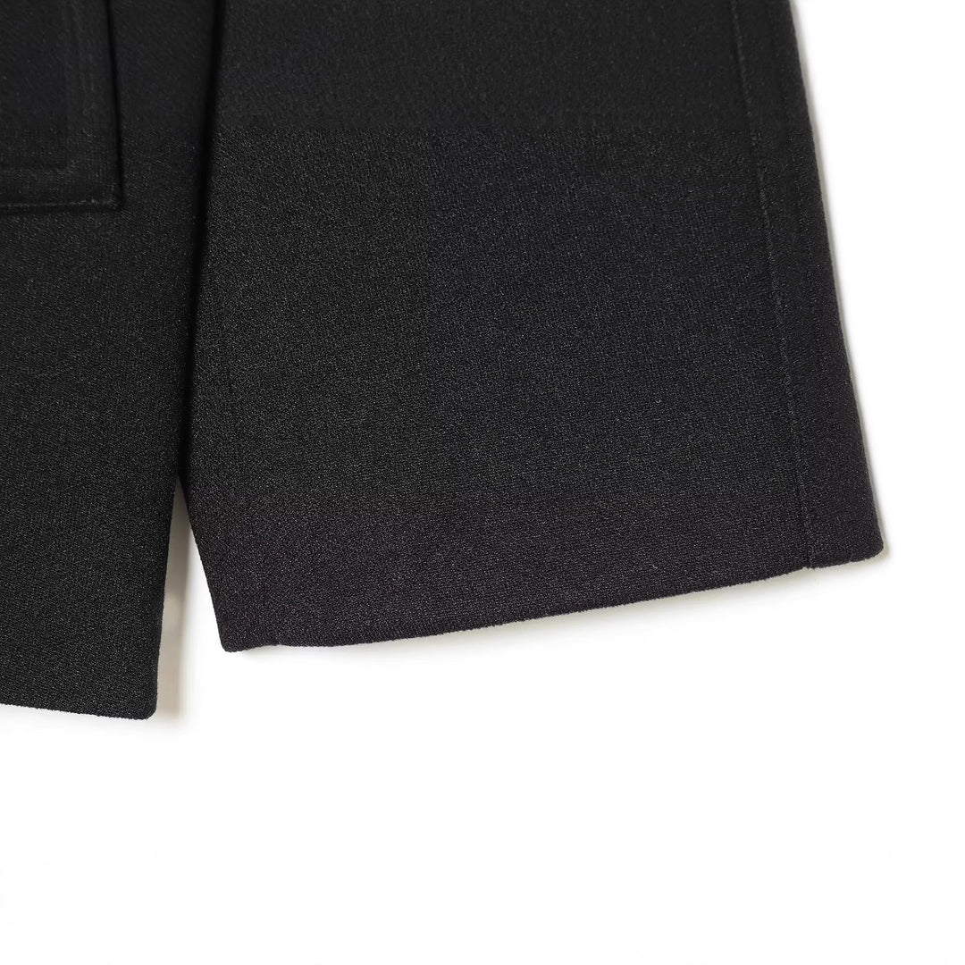 Women's Short Oversized Coat in Boxy Cut with High Stand-Up Collar Mune Fashion