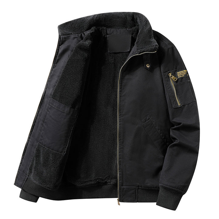 Men's military-inspired flight jacket with teddy lining & arm pocket Mune Fashion