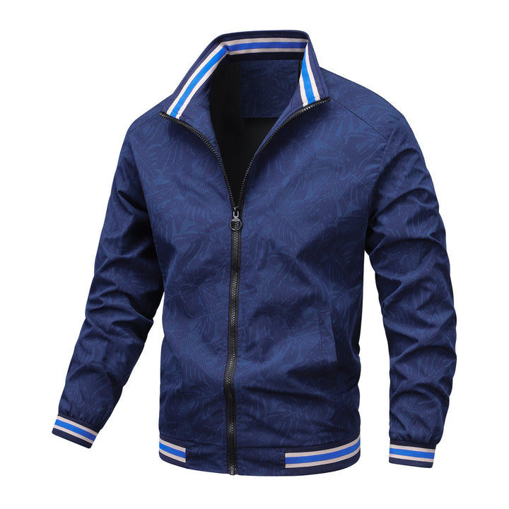 Men's sporty hooded jacket with floral pattern Mune Fashion