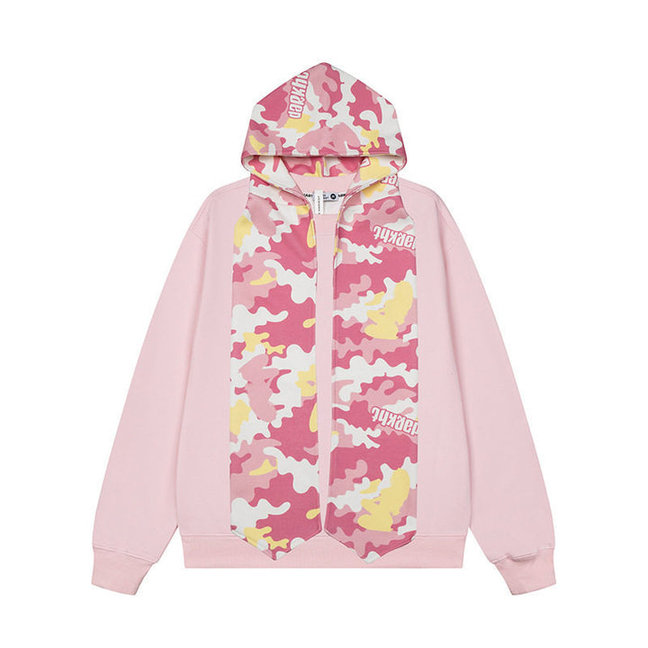 Women's hoodie sweatshirt with extra-long scarf look and front zip Mune Fashion