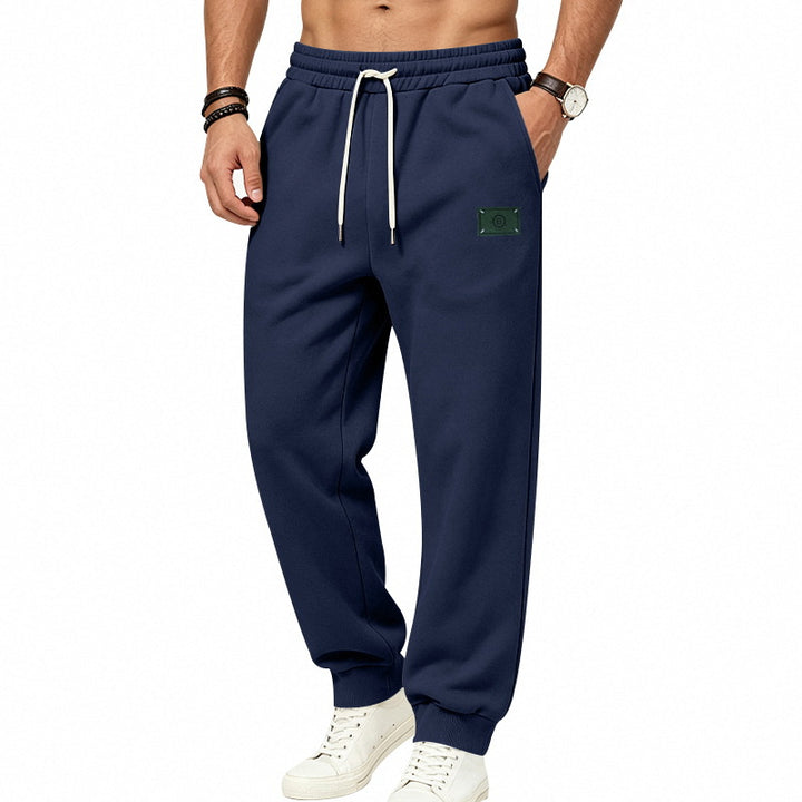 Men's Minimalist Fleece Jogging Pants with Elastic Drawstring and Narrow Cuffs Mune Fashion