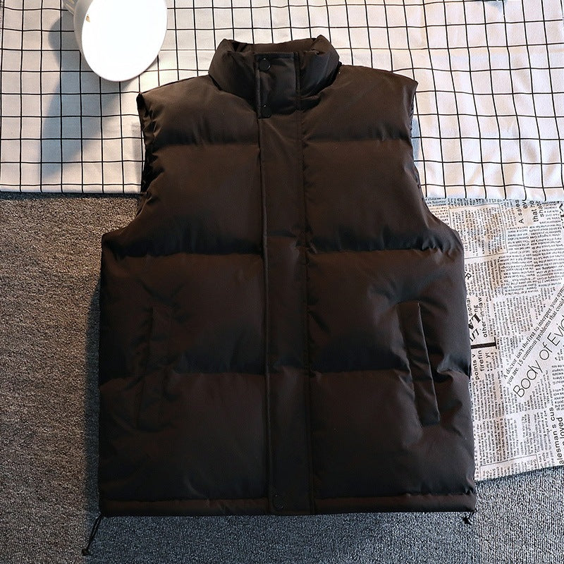 Men's Quilted Padded Gilet with High Stand Collar, Concealed Zip & Drawstring Hem Mune Fashion