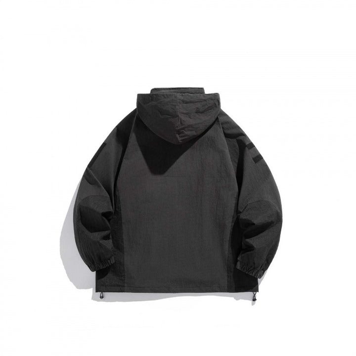Unisex Technical Utility Hoodie with Zipper, Chest Pockets and Velcro Patch Mune Fashion