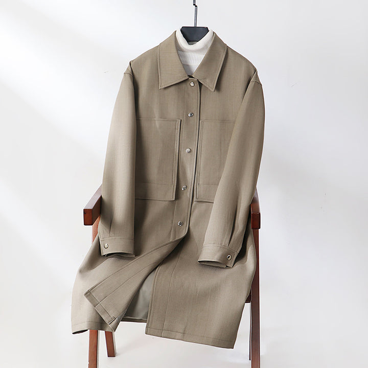 Men's Lightweight Coat in Overshirt Style with Patch Pockets Mune Fashion