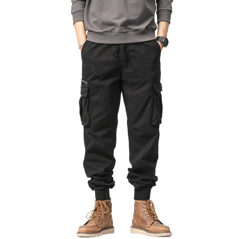Herren Cargo-Joggerhose aus Baumwollmix mit Elastischem Tunnelzugbund und Multifach‑Taschen Mune Fashion