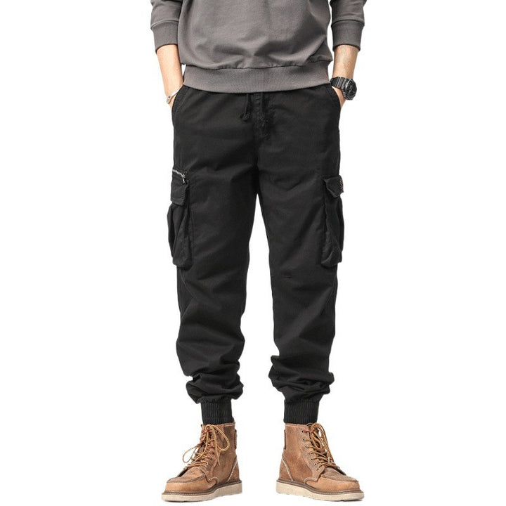 Herren Cargo-Joggerhose aus Baumwollmix mit Elastischem Tunnelzugbund und Multifach‑Taschen Mune Fashion