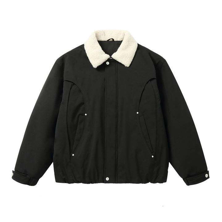 Men's Short Blouson with Sherpa Collar and Utility Pockets Mune Fashion
