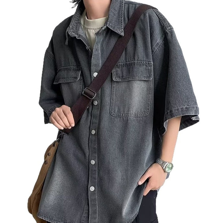 Men's Oversized Vintage Denim Shirt Mune Fashion