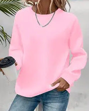 Women's oversized crew neck sweatshirt with dropped shoulder, soft fleece lining, and ribbed cuffs Mune Fashion