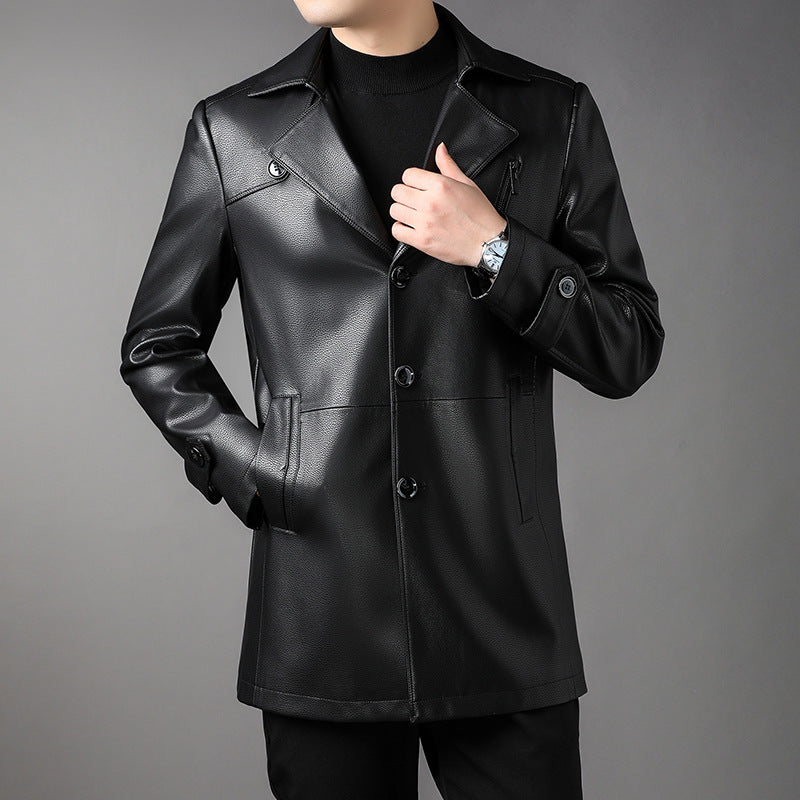 Men's Fashion Faux Leather Jacket Mune Fashion