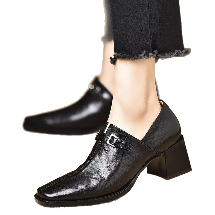Women's Elegant Slingback Ankle Boots with High Gloss Look Mune Fashion