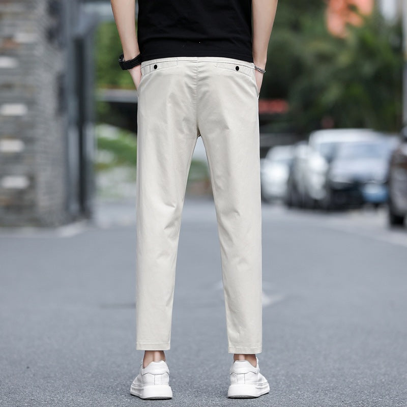 Men's Fashion Chino Pants with Elastic Waistband Mune Fashion