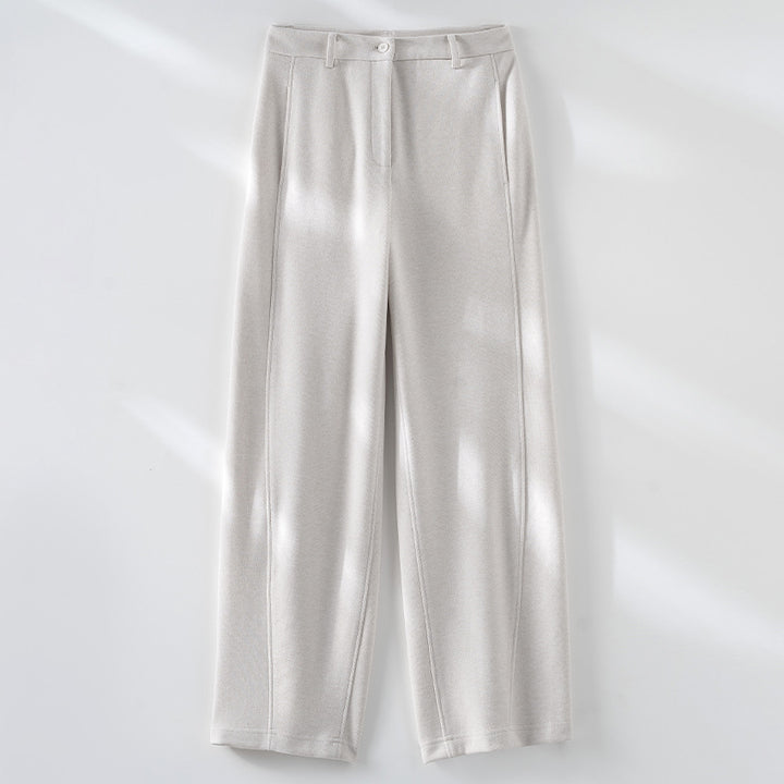 Women's Elegant High-Waist Palazzo Trousers with Crease and Decorative Center Seam Mune Fashion