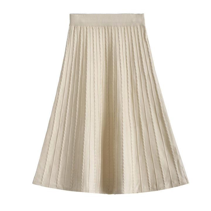 Women's Pleated Maxi Skirt with Side Pockets Mune Fashion