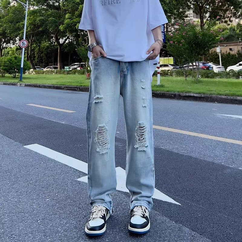 Men's Destroyed Denim Jeans Mune Fashion