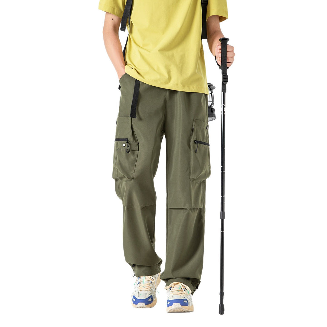 Herren Baggy‑Technische Cargo‑Hose mit integriertem Sicherheitsgurt und verstellbarem Saum Mune Fashion
