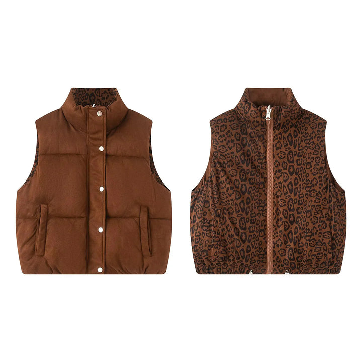 Ladies nano quilted vest with high collar and leo lining Mune Fashion