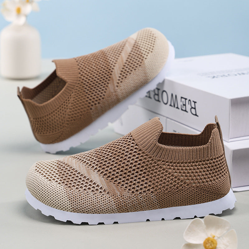 Women's Breathable Slip-On Sneakers with Elastic Mesh Structure Mune Fashion