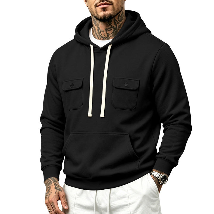 Men's hoodie with chest flaps and kangaroo pocket Mune Fashion