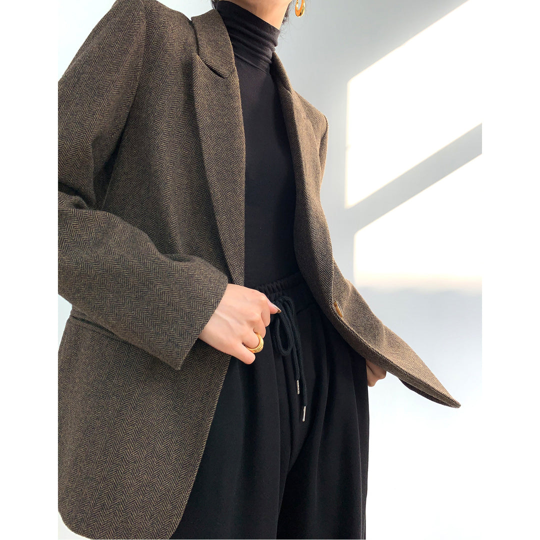 Ladies Elegant Wool Blazer Mune Fashion