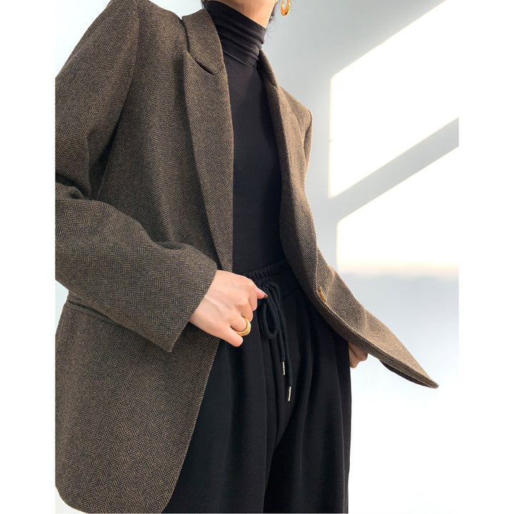 Ladies Elegant Wool Blazer Mune Fashion