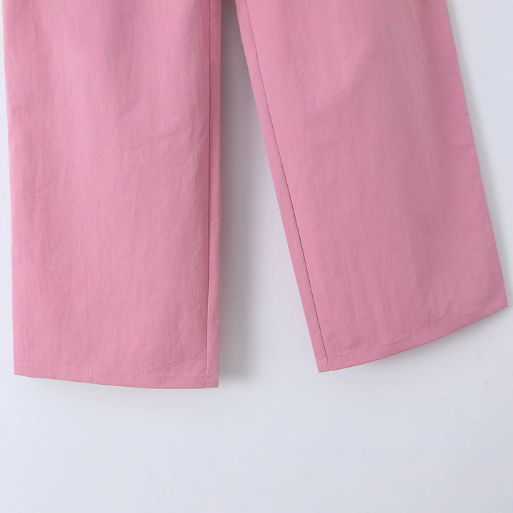 Women's wide Highwaist pants with crease, pleats and straight leg Mune Fashion