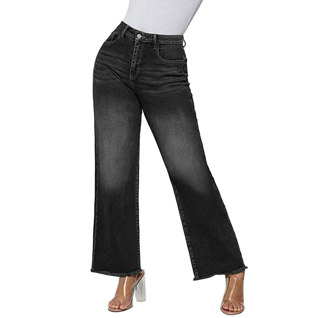 Women Nan wide ankle-length jeans with high waistband and raw hem Mune Fashion