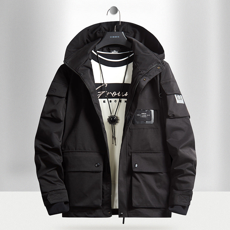Men's Urban Tech Parka with hood, multifunctional pockets and thermal insulation Mune Fashion