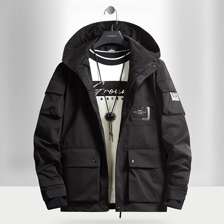 Men's Urban Tech Parka with hood, multifunctional pockets and thermal insulation Mune Fashion