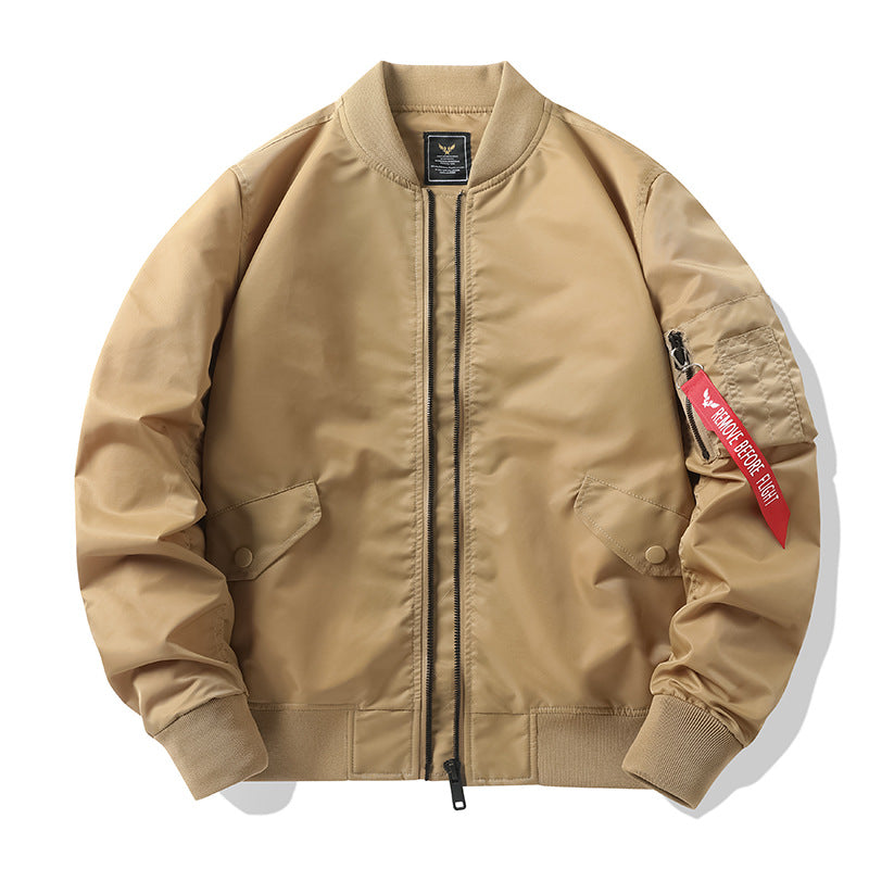 Men's camouflage bomber jacket in pilot style with multiple pockets and knitted cuffs Mune Fashion