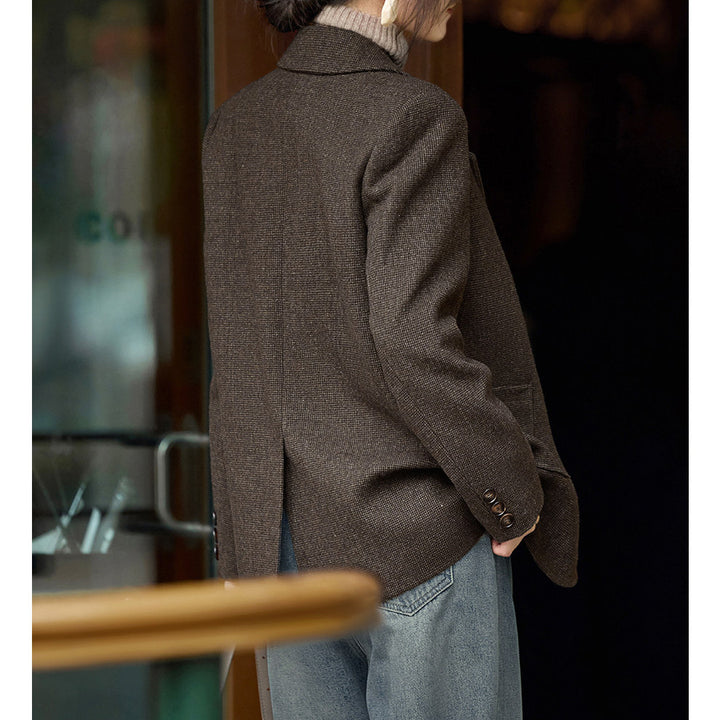 Women Modern Cut Blazer with Textured Fabric Mune Fashion