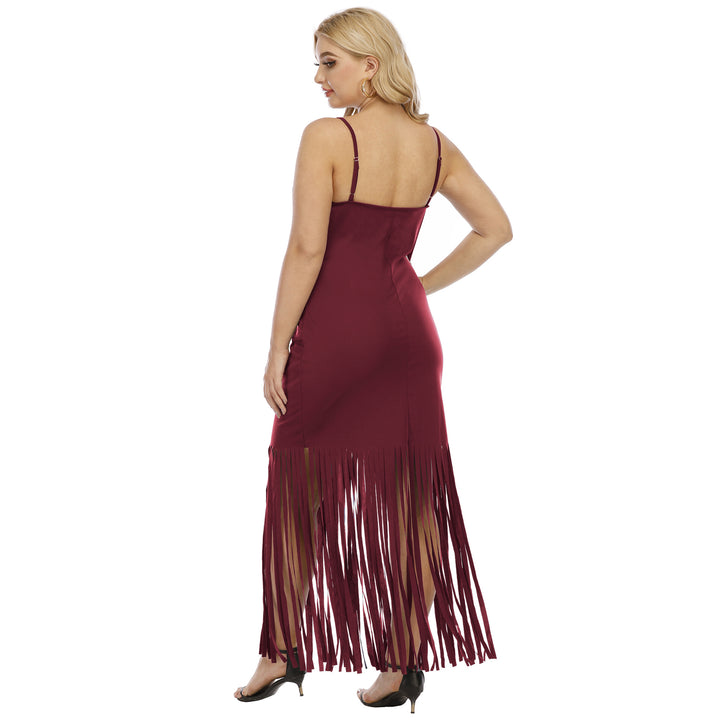 Women's maxi dress with fringed design Mune Fashion