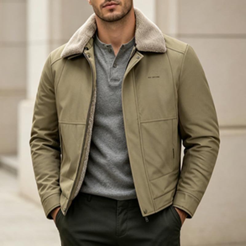 Men's Fashion Transitional Jacket with High Collar and Soft Lining Mune Fashion