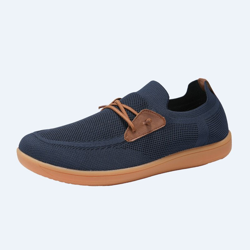 Men's breathable knit slip-on sneakers with elastic entry and cushioned lightweight sole Mune Fashion