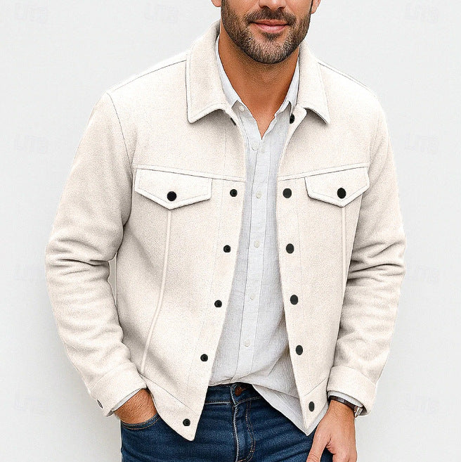 Men’s robust overshirt jacket made of wool blend with patch breast pockets Mune Fashion