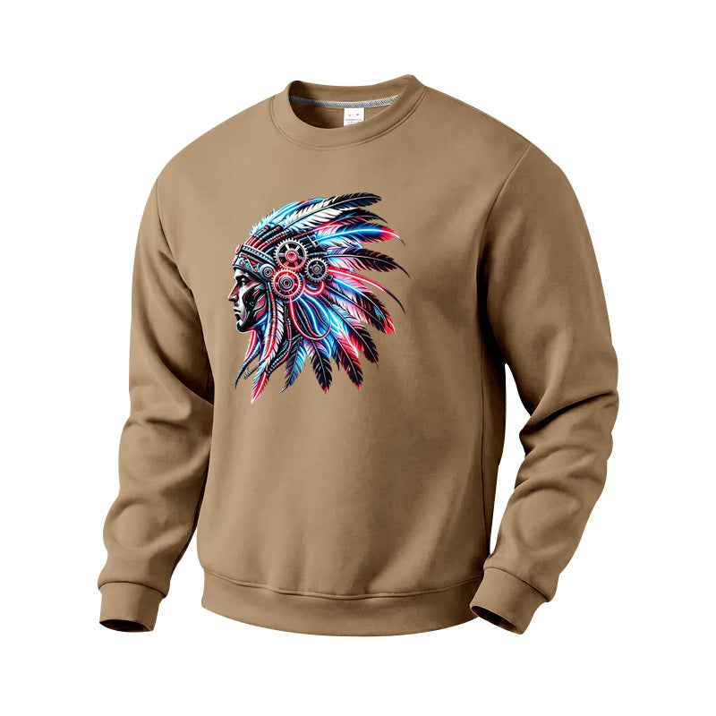 Men's sweatshirt with detailed feather decoration print Mune Fashion