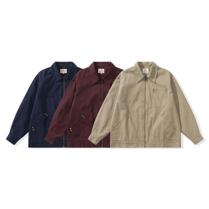 Unisex Boxy-Worker jacket made of durable twill with metal zipper and multitasking pockets Mune Fashion