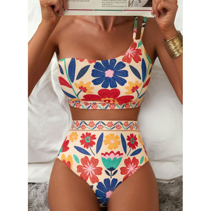 Women's Crop Top Bikini Set with Floral Design Mune Fashion