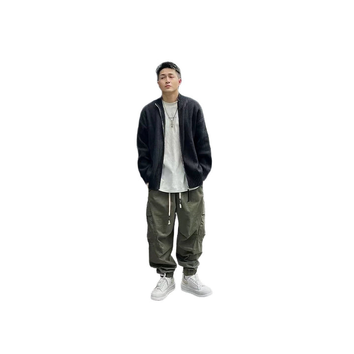 Men's Casual Windbreaker with High Collar Zip Mune Fashion