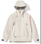 Men's technical insulating softshell jacket with hood and fleece inner collar Mune Fashion