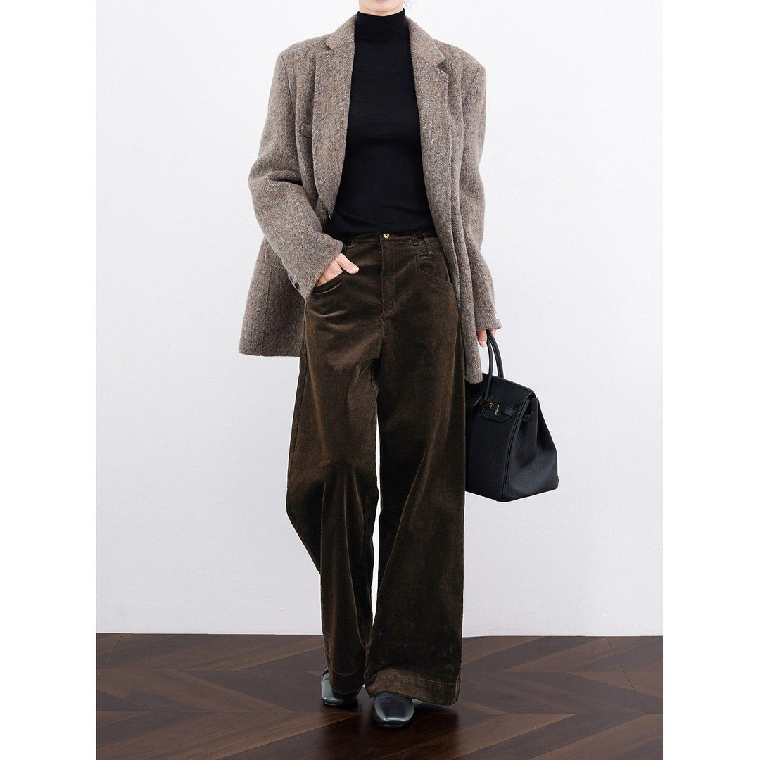 Ladies Elegant and Casual Cord Blazer Mune Fashion