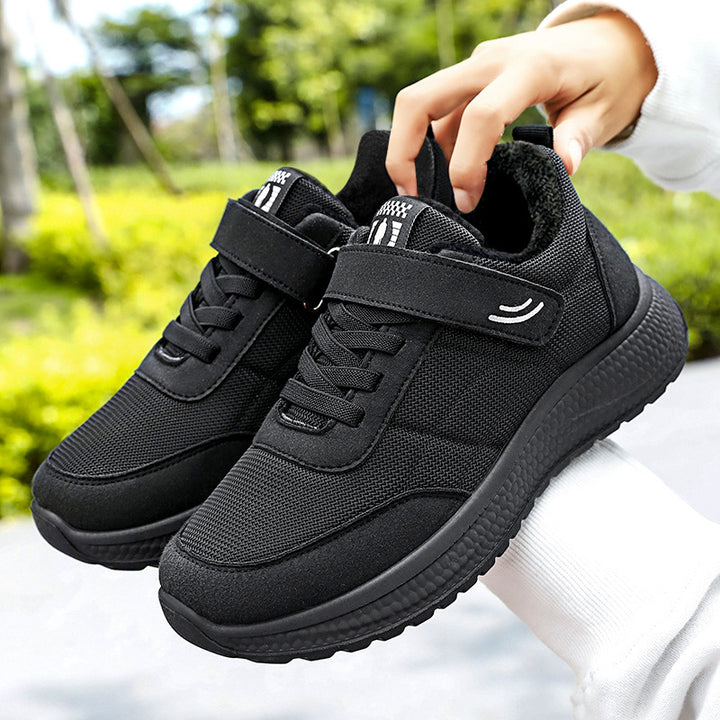 Women nan lightweight everyday walking sneakers with Velcro closure and elastic lacing, shock-absorbing EVA midsole and padded heel collar Mune Fashion