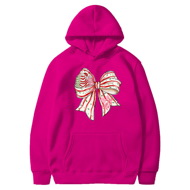 Women’s Hoodie with Festive Bow Design Mune Fashion