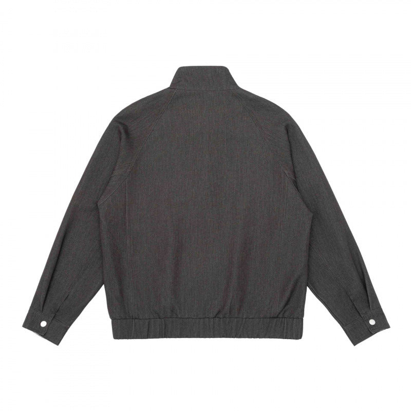 Men's lightly padded bomber-style blouson jacket with stand-up collar, checked lining and elastic hem Mune Fashion