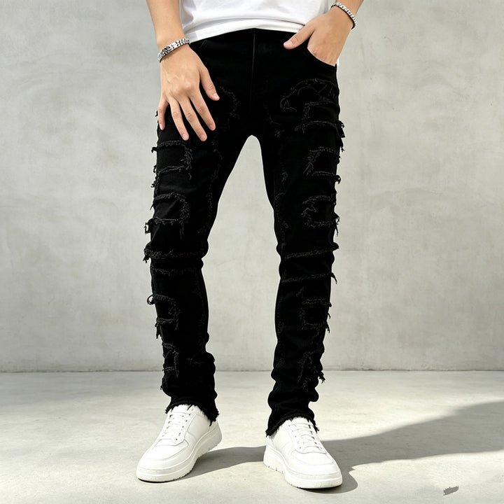 Men Destroyed Skinny Jeans Mune Fashion