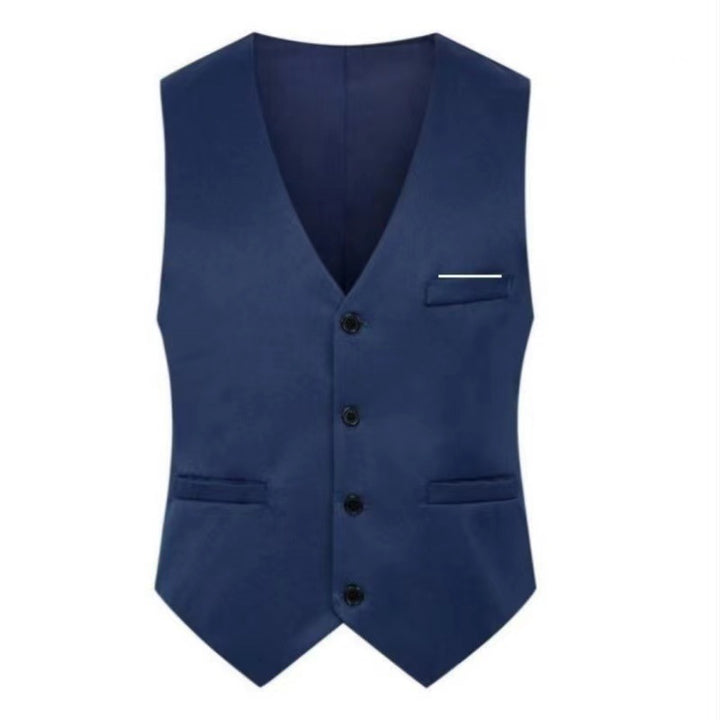 Men's elegant satin vest with V-neck and slim-fit suit trousers Mune Fashion
