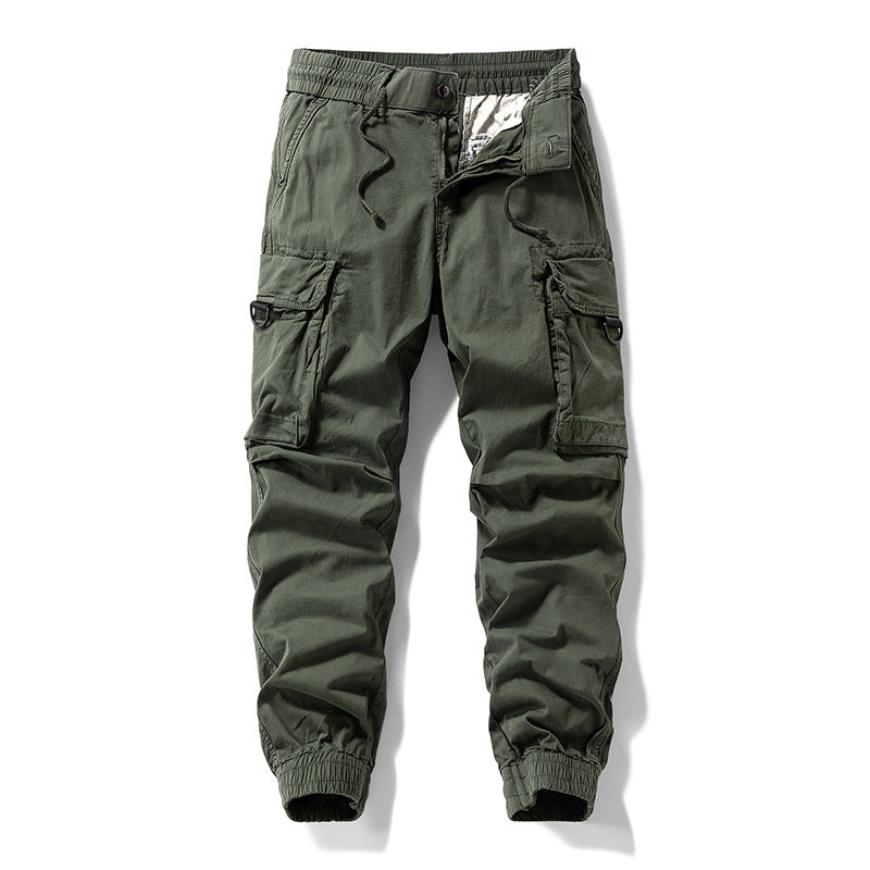 Herren Cargo-Jogginghose im Utility-Stil mit Elastikbund, Kordelzug und Multifachtaschen Mune Fashion