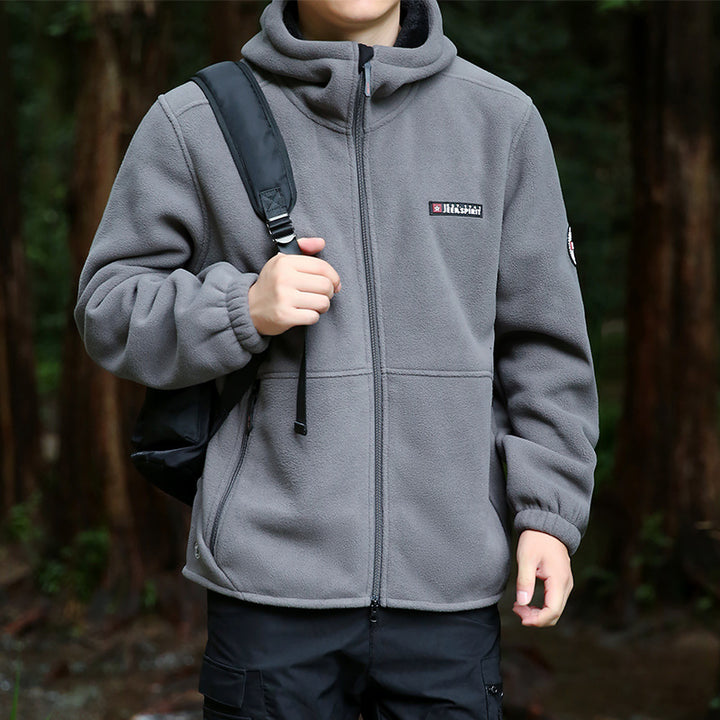 Men's Fleece Jacket with Hood Mune Fashion