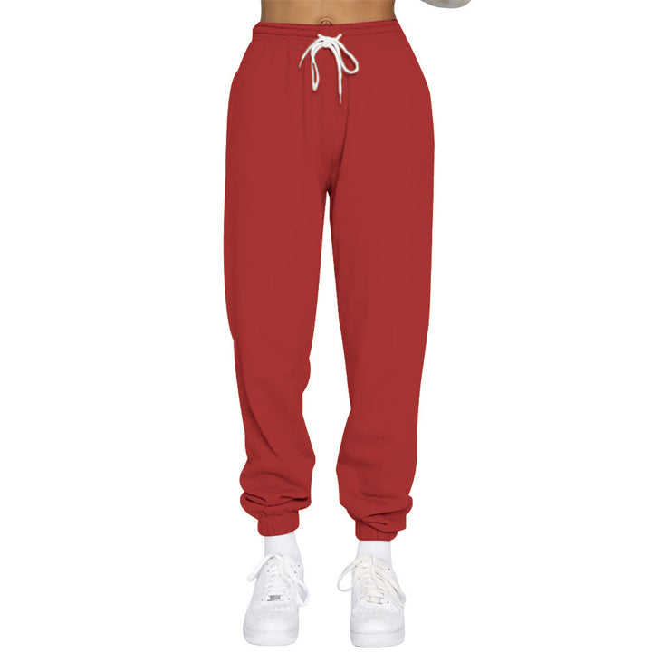 Women nan High-Waist Relax-Jogging Pants with elastic comfort waistband, drawstring and ribbed ankle cuffs Mune Fashion